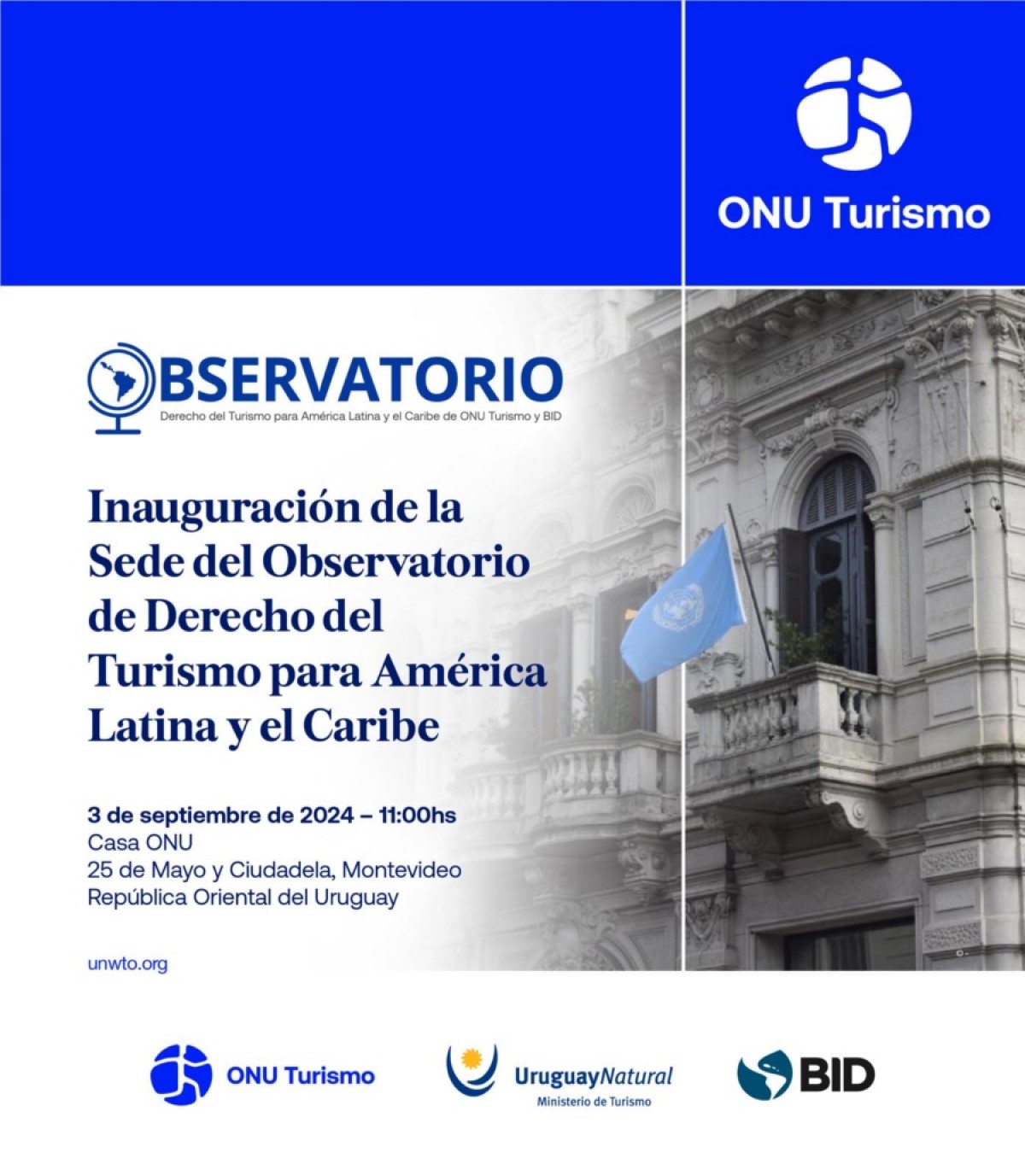 ONU Turismo inaugura sede del Observatorio de Derecho del Turismo para América Latina y el Caribe en Uruguay