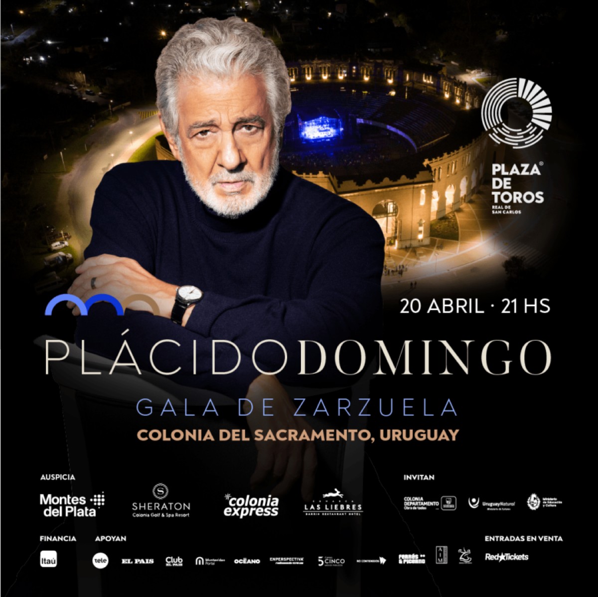 Plácido Domingo en la Plaza de Toros de Colonia