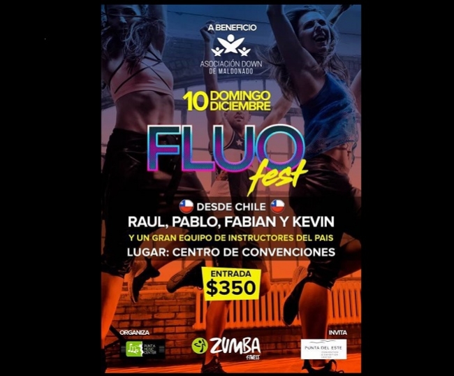 Fluo Fest a beneficio de Asociaci&oacute;n Down de Maldonado