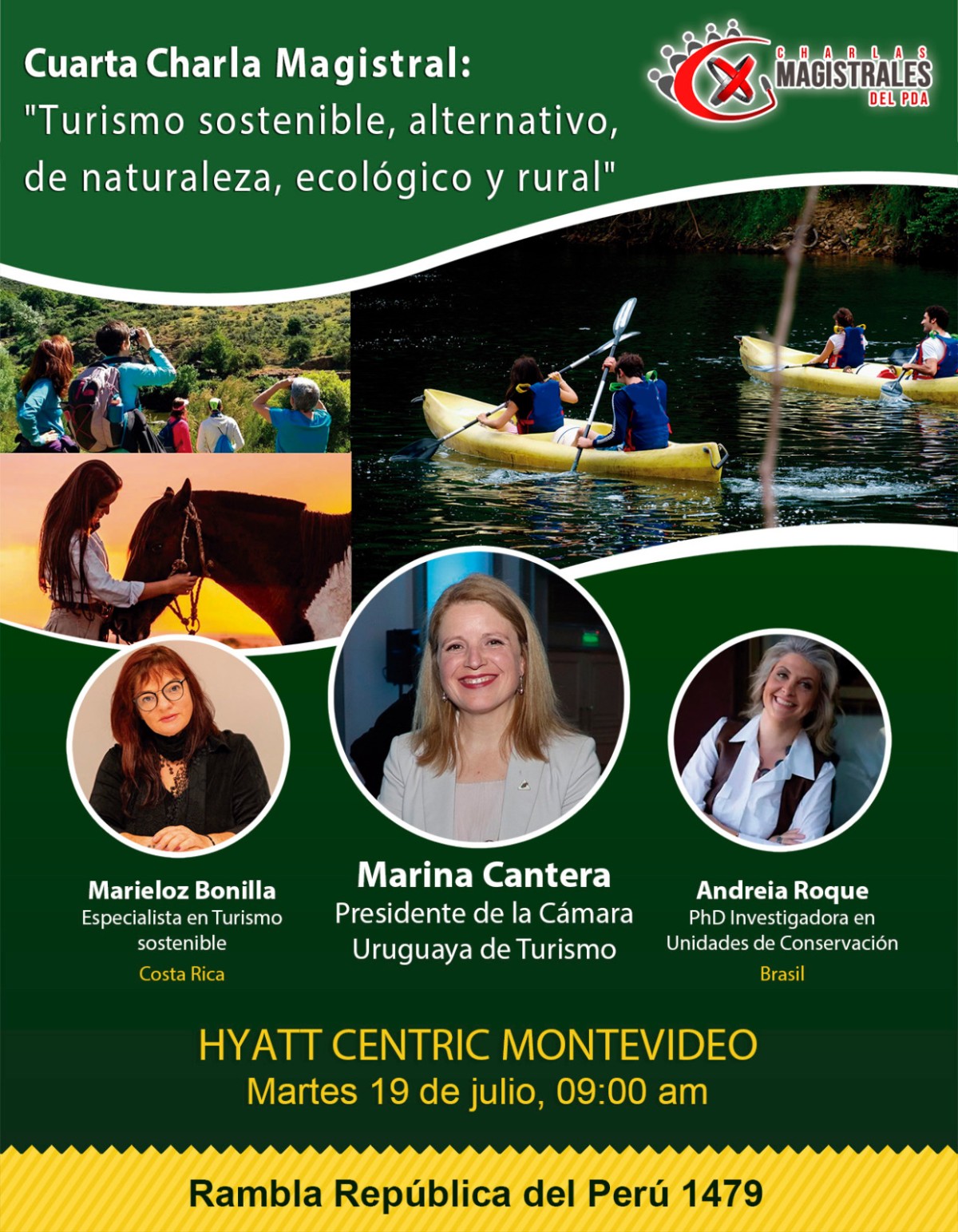 Turismo sostenible, alternativo, de naturaleza, ecológico y rural: tema de la 4ª Charla Magistral del PDA
