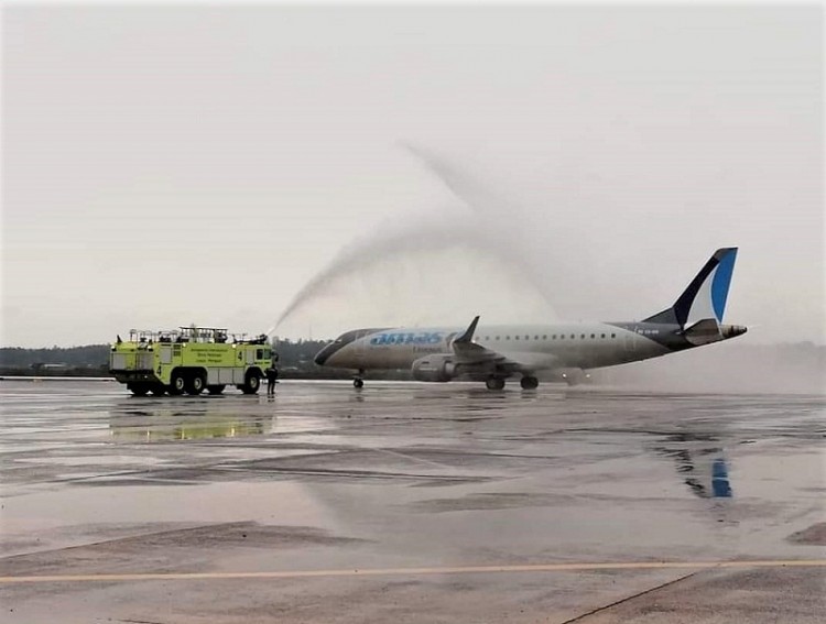 Paraguay celebr&oacute; la llegada del primer vuelo burbuja de Amaszonas Uruguay