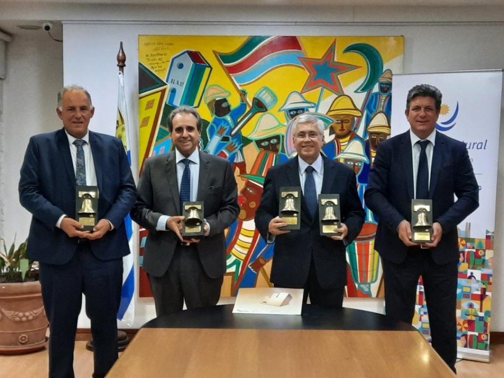 Roque Baudean, director nacional de Turismo; subsecretario de Turismo Remo Monzeglio; ministro de Turismo Tabar&eacute; Viera; director general de Secretar&iacute;a del MINTUR, Ignacio Curbelo.