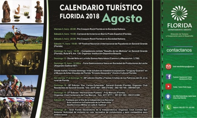 Calendario de actividades tur&iacute;sticas en Florida