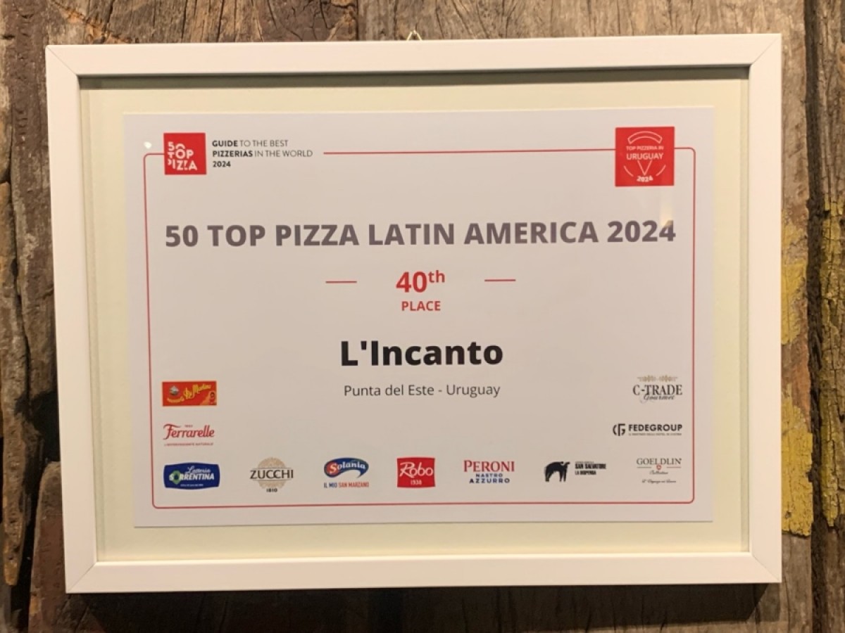 Restaurante L’Incanto fue reconocido con el numero 40º del mundo como la MEJOR PIZZERIA