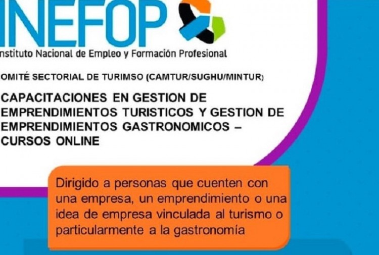 INEFOP inscribe para capacitaciones en gesti&oacute;n de emprendimientos tur&iacute;sticos y gastron&oacute;micos