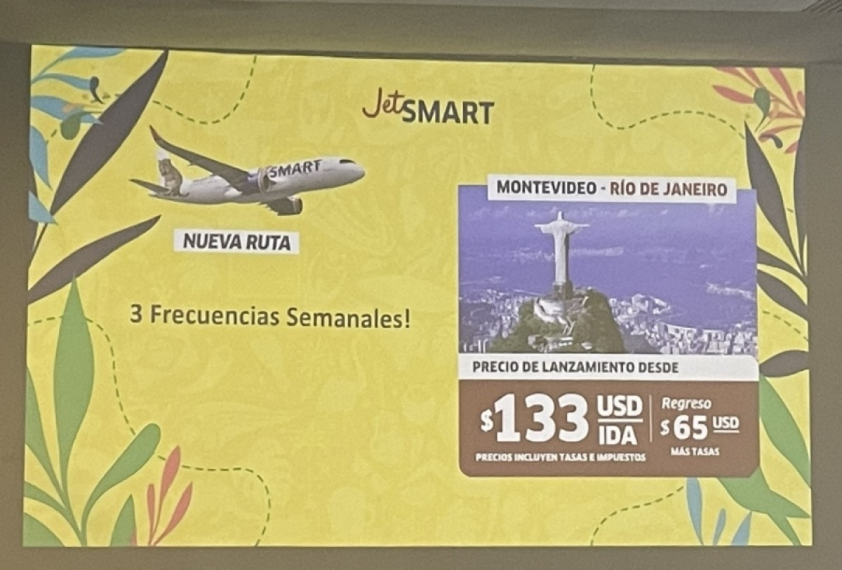 JetSMART crece en Uruguay: también ofrecerá vuelos a Brasil